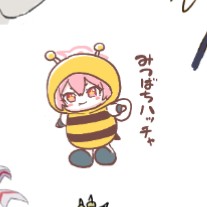 絵チャで描いたみつばちハッチャ 