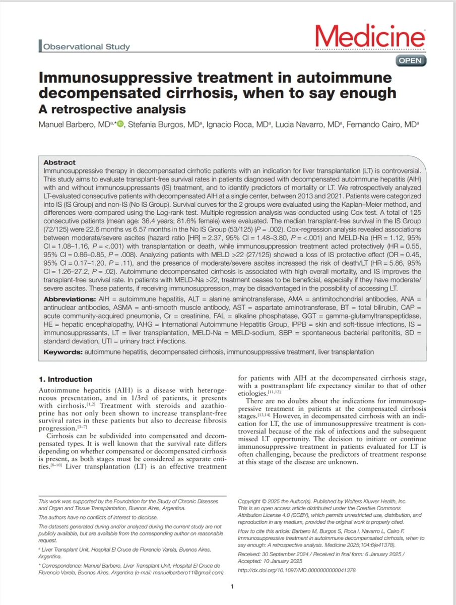 HOSPITAL EL CRUCE NÉSTOR KIRCHNER: EL SERVICIO DE TRASPLANTE DE ÓRGANOS SÓLIDOS PUBLICÓ UN ARTÍCULO EN UNA REVISTA
#elmegafonodequilmesok      
Seguí leyendo la nota en nuestro portal de noticias:👇
elmegafonodequilmes.com.ar/hospital-el-cr…