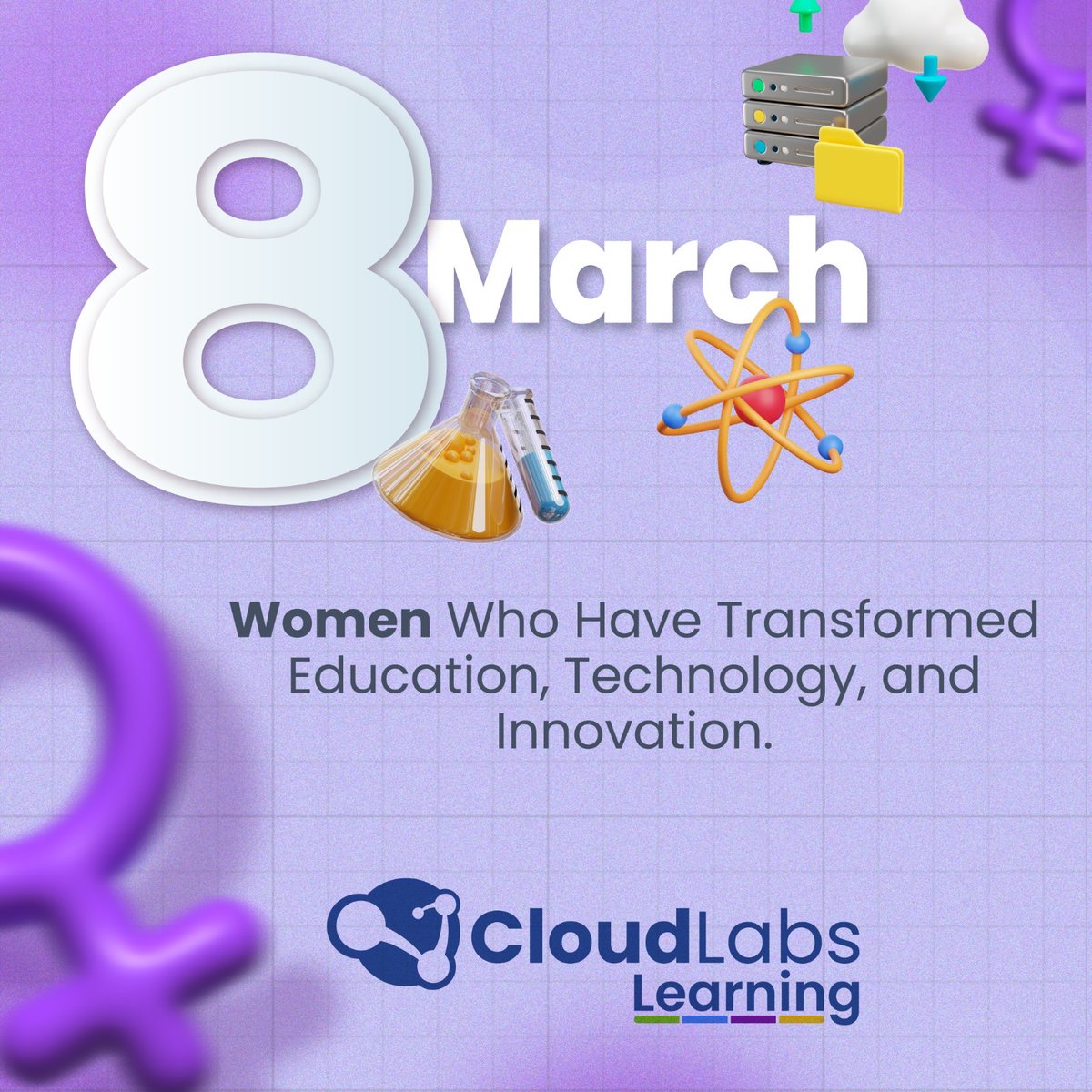 CloudLabs_co's tweet image. 🤩 At CloudLabs, we continue empowering women who are transforming the world through education, technology, and innovation—because the future is also written with them. Today, we celebrate some of the women who have left their mark on the world.

#WomensDay #CloudLabs