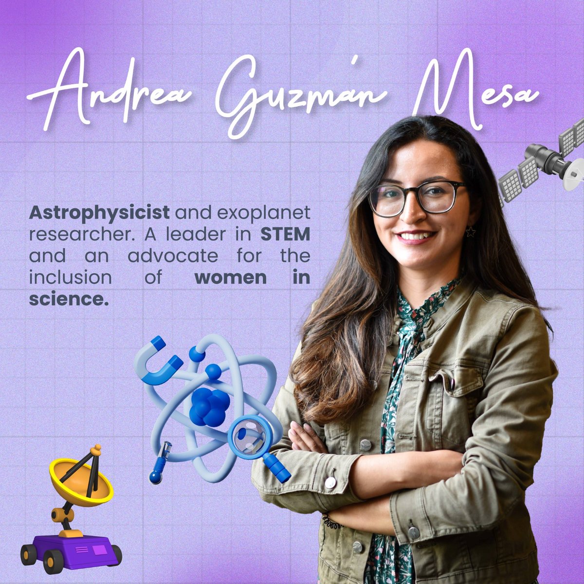 CloudLabs_co's tweet image. 🚀 Andrea Guzmán Mesa – A Colombian mathematician and astrophysicist who applies machine learning to study exoplanets at the University of Bern, Switzerland.

#WomensDay #CloudLabs