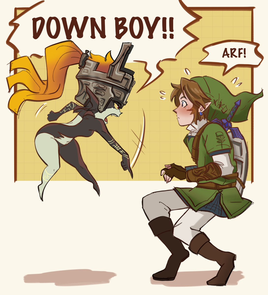 PichichuStudio's tweet image. Midna and her wolf &amp;lt;3