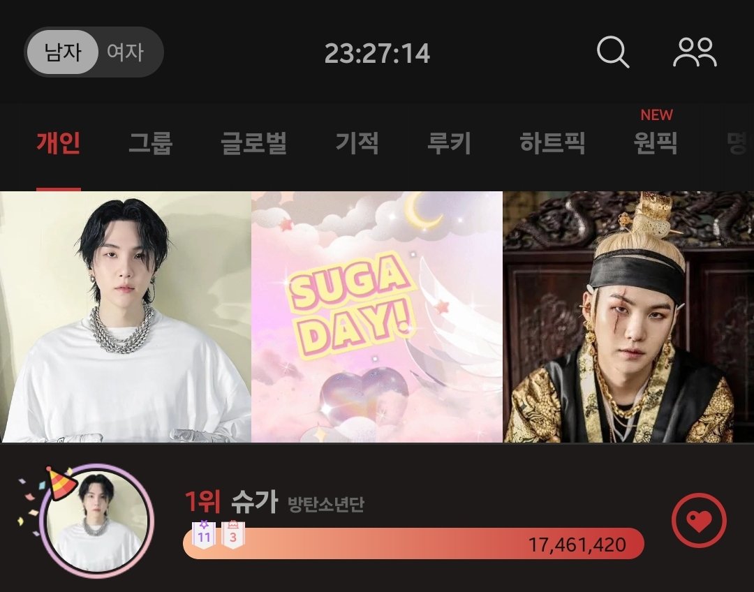 🗳최애돌 슈가 생일 기부요정 투표🗳

슈가의 생일을 축하합니다!
오늘 하루안에 55,555,555개의 하트를 달성하면 슈가의 이름으로 기부됩니다. 하트 추이를 보며, 모아두신 하트를 투척해주세요🙇‍♀️

#윤기야_생일엔_별을다다줄게
#uAReMY_light_SUGA
#해피슈가데이