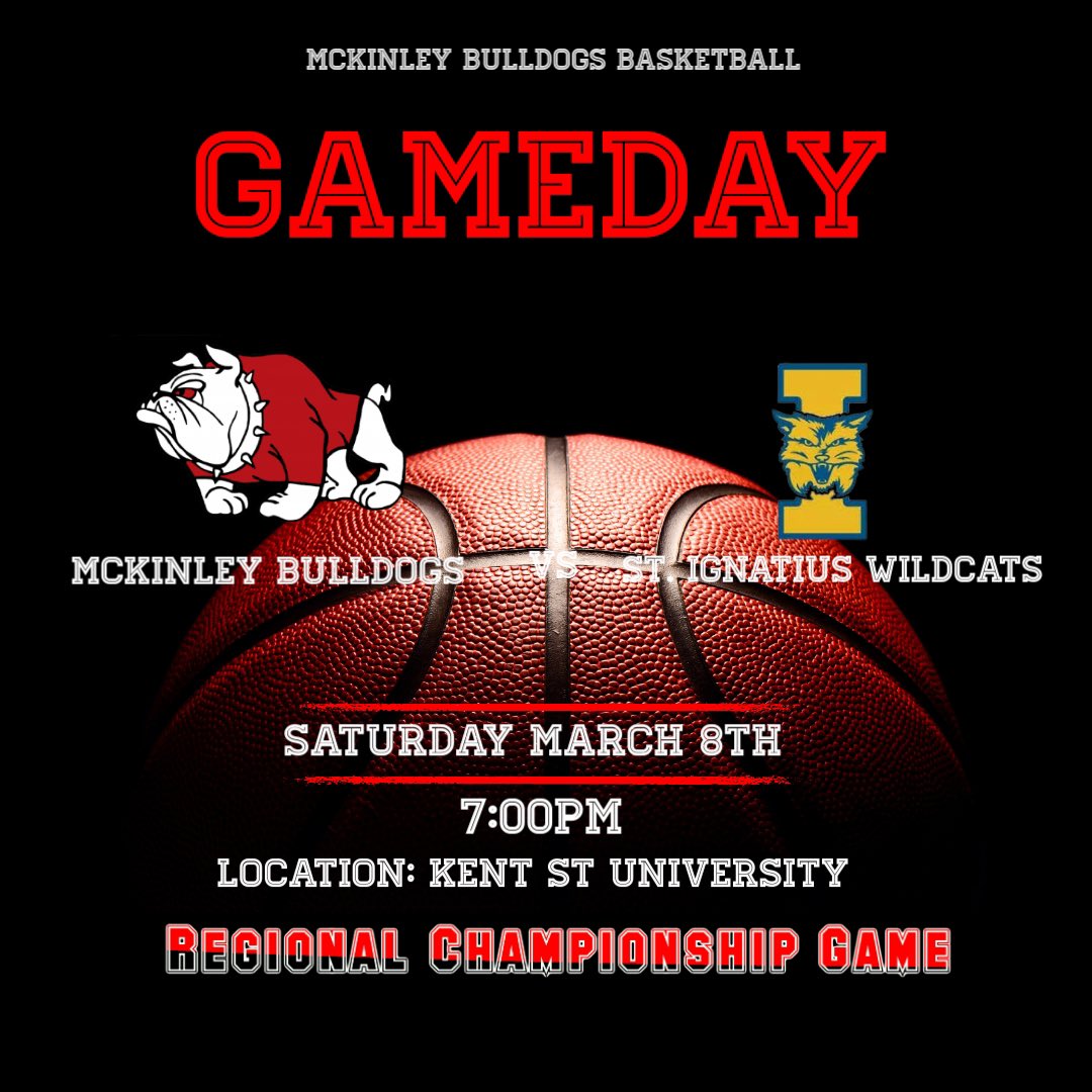 🚨 GameDay! Dawgs travel to Kent St to play St. Ignatius in a Regional Finals Game.

Location: Kent St University
Tipoff: 7:00pm

🐶🏀!