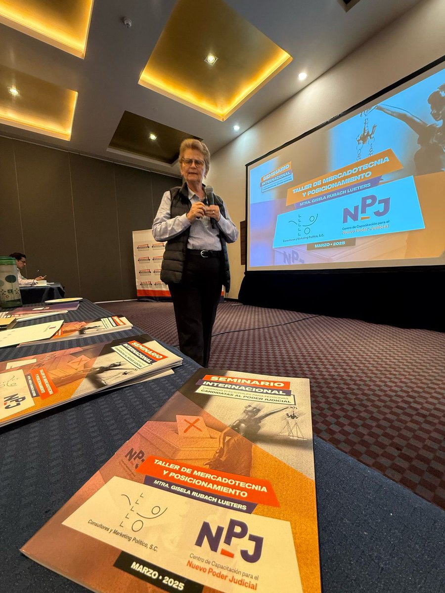 ConsultoresyMkt's tweet image. Inicia el día de talleres en el #SeminarioNPJ2025 con @GiselaRubach y el tema “Mercadotecnia y Posicionamiento”

#EleccionesPoderJudicial
#Elecciones2025