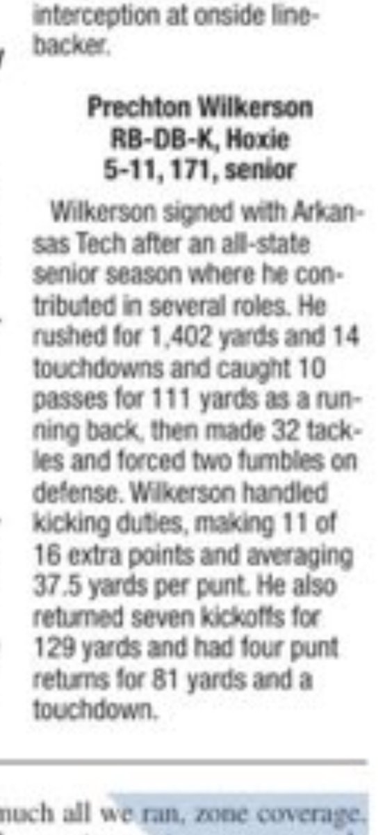 HOXIE MUSTANG FOOTBALL (@hoxiefootball) on Twitter photo Congrats to ā¦<a href="/prechton5/">Prechton Wilkerson</a>ā© for being selected to ā¦<a href="/TheSunJonesboro/">The Jonesboro Sun</a>ā© Best Under the Sun football team! Congrats to ā¦<a href="/prechton5/">Prechton Wilkerson</a>ā© for being selected to ā¦<a href="/TheSunJonesboro/">The Jonesboro Sun</a>ā© Best Under the Sun football team!