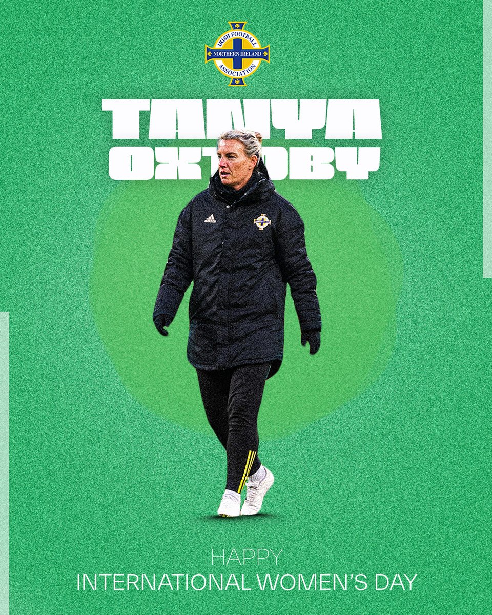 Northern Ireland (@northernireland) on Twitter photo Happy International Women's Day! 🌍
This year’s #AccelerateAction theme is brought to life through <a href="/toxtoby/">Tanya Oxtoby</a>'s leadership of our senior women’s team. Her dedication and commitment inspire everyone involved in women’s football every day of the year 💚🤍
#IWD2025 #GAWA Happy International Women's Day! 🌍
This year’s #AccelerateAction theme is brought to life through <a href="/toxtoby/">Tanya Oxtoby</a>'s leadership of our senior women’s team. Her dedication and commitment inspire everyone involved in women’s football every day of the year 💚🤍
#IWD2025 #GAWA