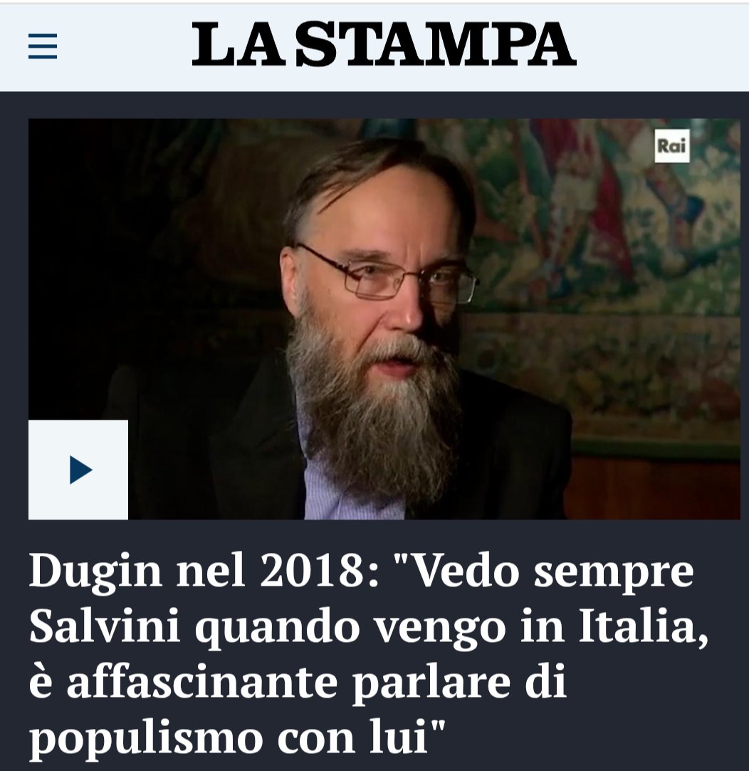 Scusate <a href="/pdnetwork/">Partito Democratico 🇮🇹 🇪🇺</a>, ma che dite?
#Salvini è sempre stato fan di Putin e la Lega gemellata con Russia Unita. Dugin, l'ideologo di Putin, ne tesse le lodi.
Il #15marzo la piazza sarà vostra. Ma anche la vergogna di fare da quinta colonna a una dittatura e non rendersene manco conto