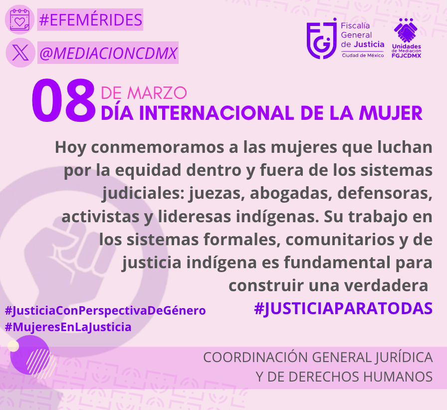 La justicia no solo se imparte; también se construye desde el diálogo y la empatía. Este #8M, las Unidades de Mediación reafirman su compromiso con las mujeres. 💜✨
#DíaDeLaMujer #Mediación #Igualdad