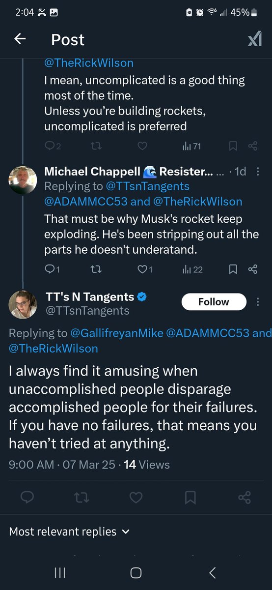 GallifreyanMike's tweet image. I always find it amusing when cowardly know-it-all dumbfucks like @TTsnTangents block people who are smarter than them because they're afraid to argue with them.