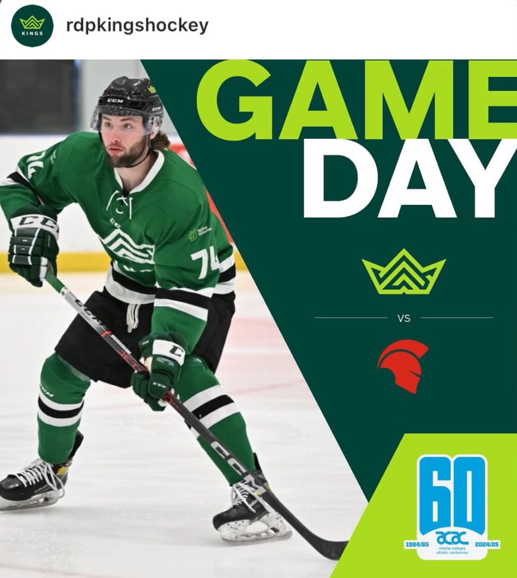 Game 2 of the ACAC Men’s Hockey Semi-Finals goes tonight at the Gary W. Harris Canada Games Center. 7:00pm puck drop. Kings are up 1-0 on the SAIT Trojans in the Best of 3 series. Come on out and let’s fill the Gary!!!