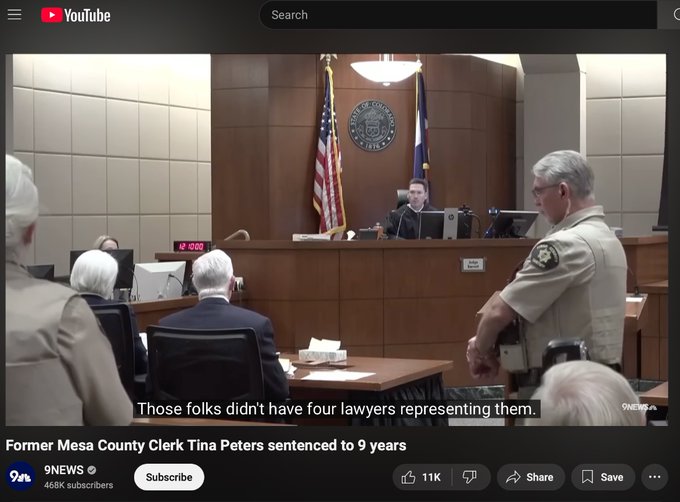 MarkQuarter's tweet image. It is some points that may seem so trivial:

The fact that Court during the Sentencing-Tantrum used the fact Tina Peters had:     "Lawyers" as some big, in-your-face salt-on-wound attack on her

$MTN $TAP $LMT $LDOS $PLTR $AKAM $ORCL $DELL $CSCO $GOOGL $AAPL $AMZN $MSFT $BALL…