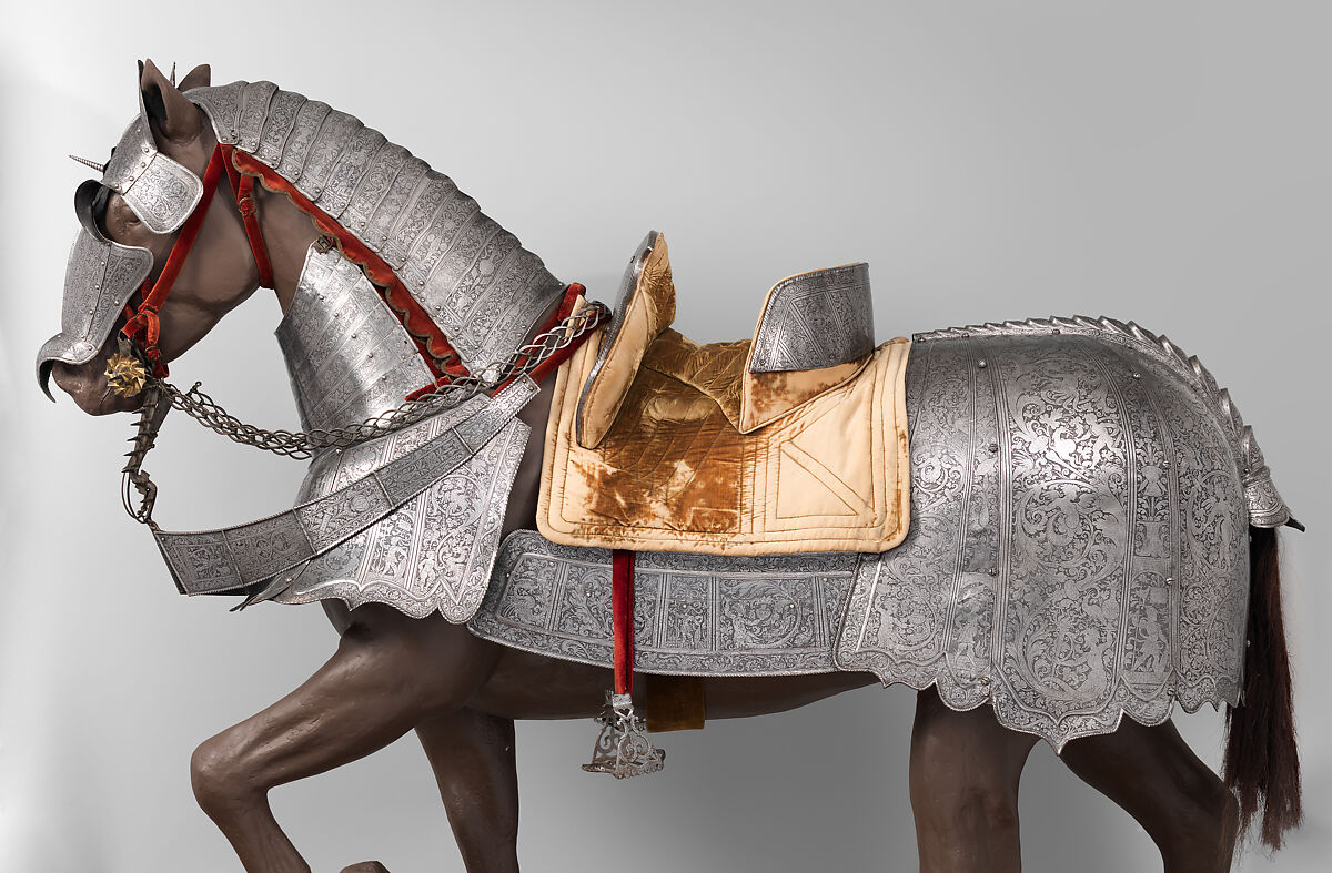 WilliamayeJones's tweet photo. Did You Know? In 15th-century #Italy, #condottieri didn’t just armor themselves—they armored their horses.

Milanese craftsmen made engraved, gilded warhorse armor, turning destrieri into living works of art. Cause if you’re charging into battle, you might as well look magnifico. https://t.co/hBOS6cGaeY