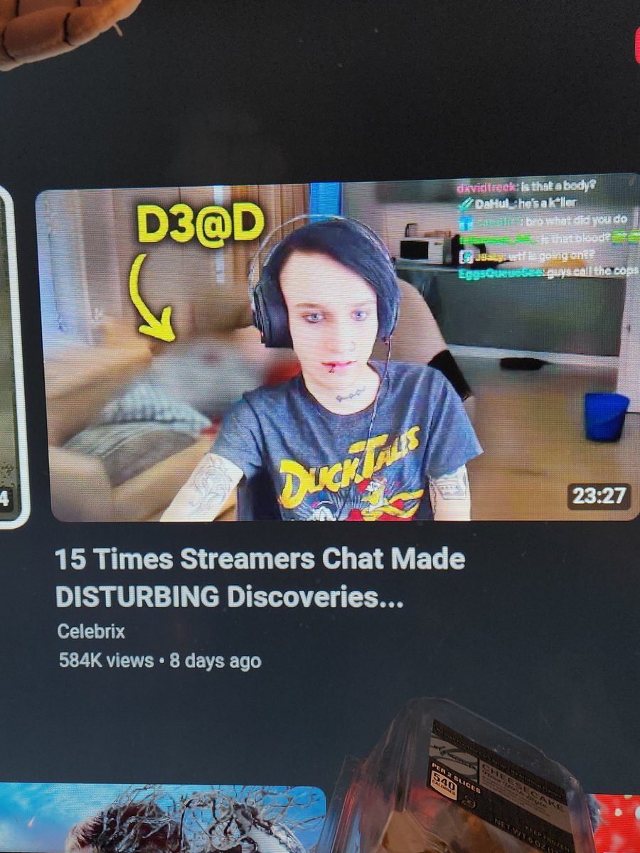 Is this <a href="/JohnnieGuilbert/">Johnnie Guilbert</a>  in this thumbnail or am I going crazy? Also if it is johnnie was does the thumbnail say he murdered someone on a live stream  or at least the stream chat did