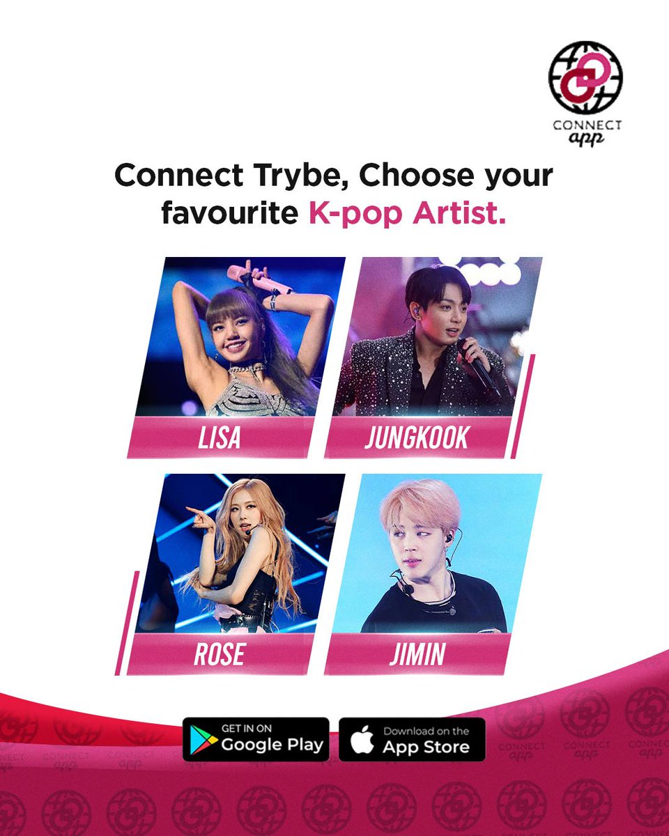 Connect Trybe K-pop fans, who is your favorite here?

LISA/ ROSÉ/ Jungkook/ Jimin