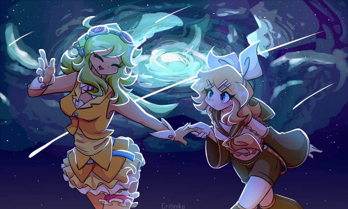 I thought it was cute
#鏡音リン #KagamineRin #GUMI #Vocaloid #Gumirin