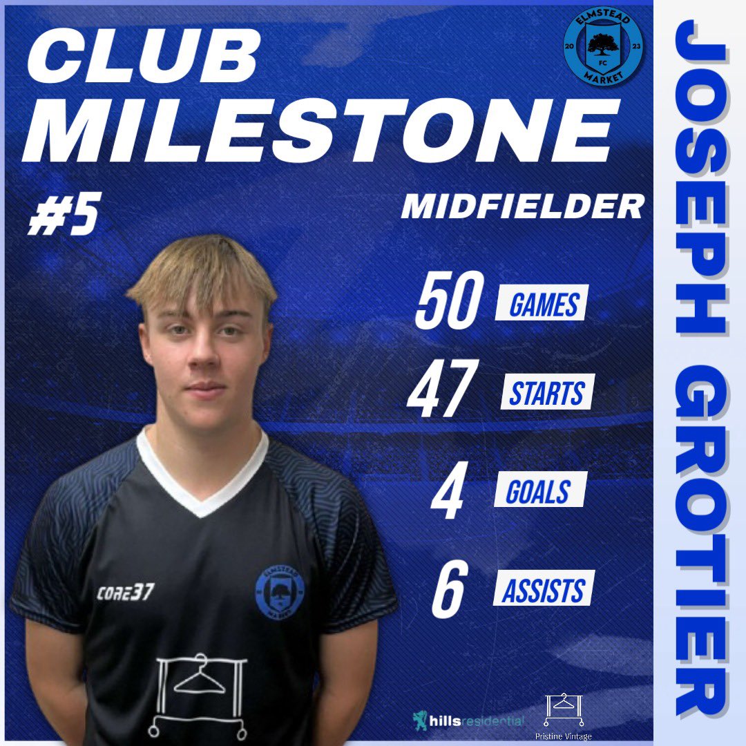 Elmstead_Market's tweet image. Two club milestones hit this week! 馃挌馃枻
Congratulations to Joseph Grotier and manager Brandon Roberts who both hit 50 appearances in today鈥檚 win!
Many more to come we hope 馃
#emfc #coye #football #nonleague #oneclub