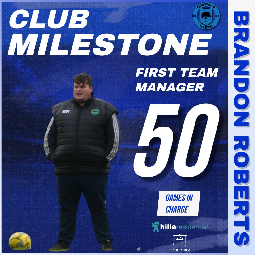 Elmstead_Market's tweet image. Two club milestones hit this week! 馃挌馃枻
Congratulations to Joseph Grotier and manager Brandon Roberts who both hit 50 appearances in today鈥檚 win!
Many more to come we hope 馃
#emfc #coye #football #nonleague #oneclub