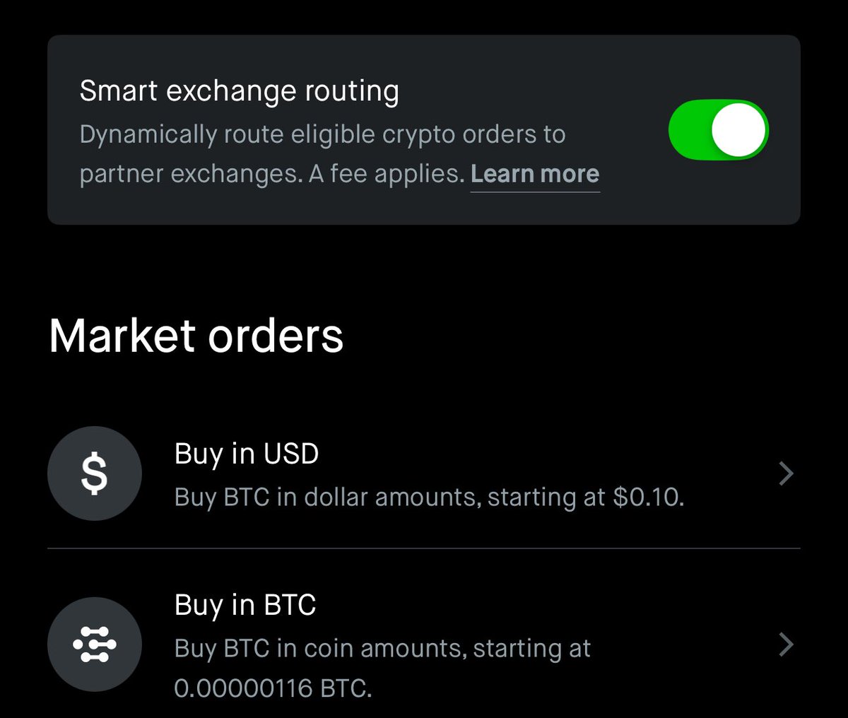 HOOD Robinhood has launched smart exchange routing for crypto purchases.  Okay, so this is something many people were waiting on for a while when it  comes to buying $BTC and other cryptocurrencies