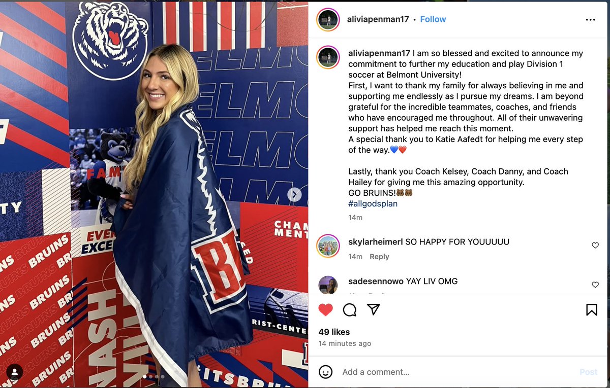 Another #ECNL player from the Class of 2026 has verbally committed to play D1 soccer. Huge Congratulations!!