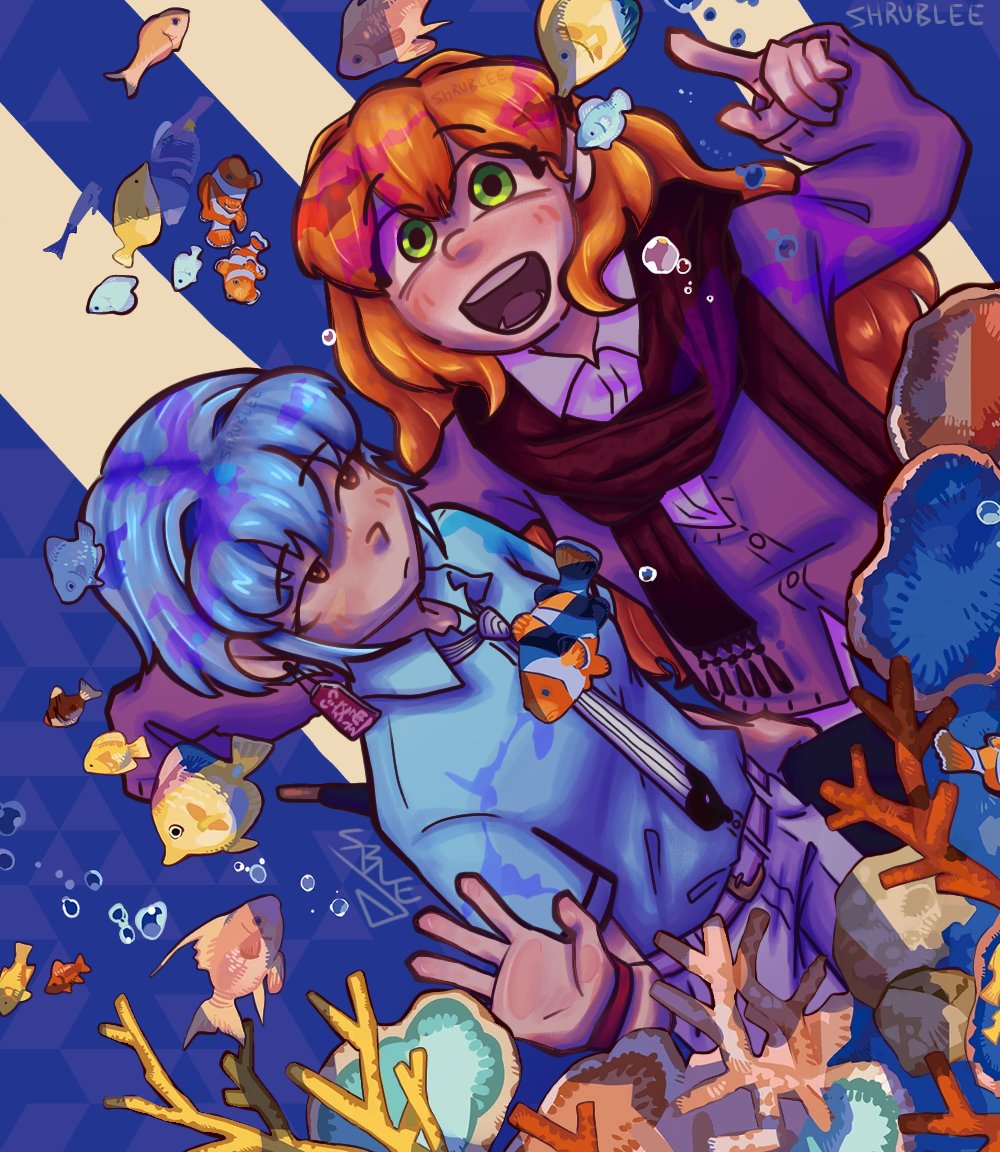 mechafriend's tweet photo. (commission from my bffie Lee) LOOK AT MY DAUGHTERSSS... THEY ARE MITSUBA AND KOU HERE DHHFHTBTNDN THEYRE SO ADORABLE https://t.co/SGNm8PLteY