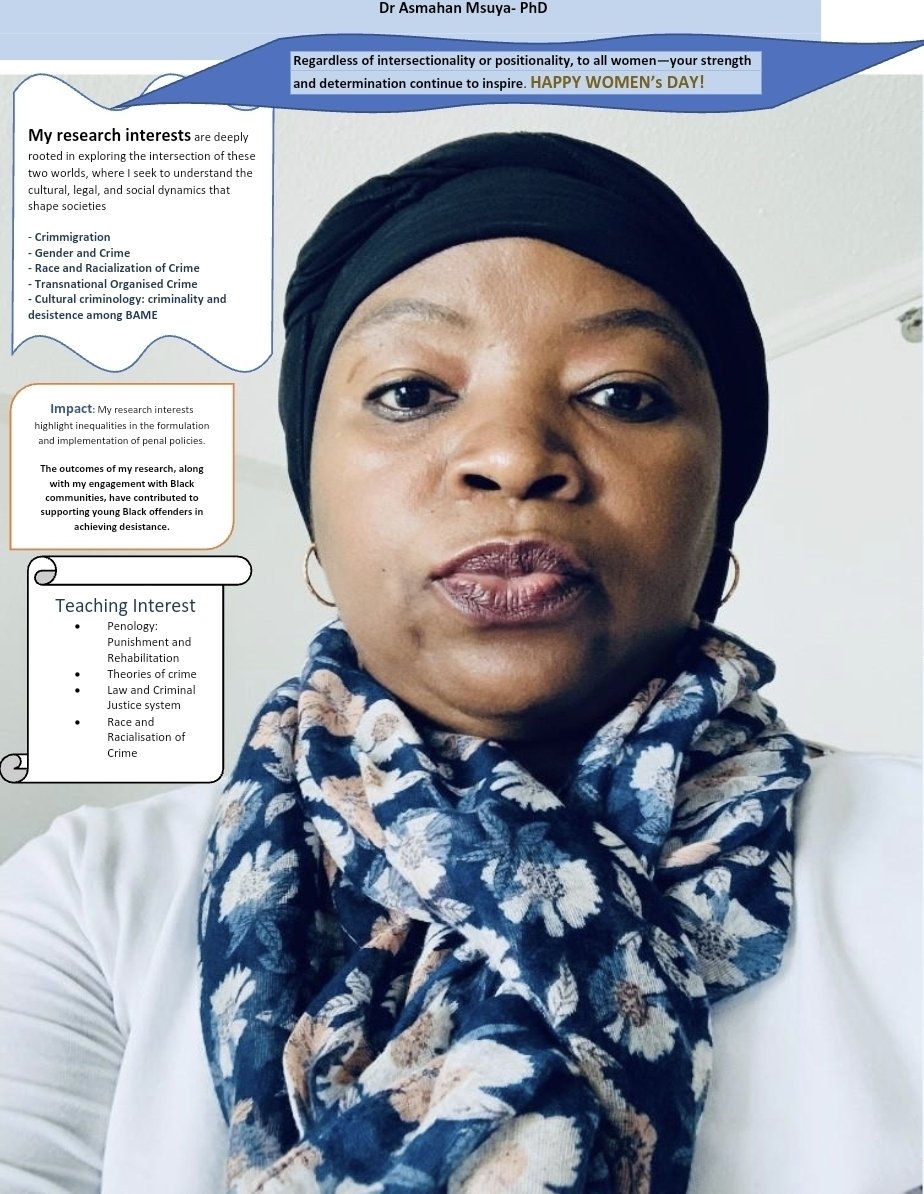 For #IWD2025 let us introduce you to the School's Asmahan Msuya - say hello !!!