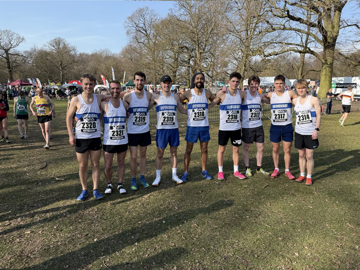 Cameron___W's tweet image. A fitting end to this year's cross country season. Representing Oxfordshire at the inter-counties at Wollaton Park, Nottingham, my first Oxfordshire vest! Great experience mixing with some top runners, pleased to make the scoring six. Great venue and course on a warm spring day!