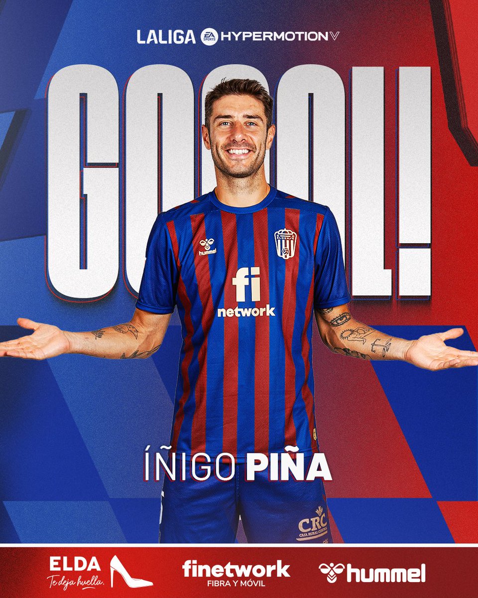 ⏱️ 32’ | 1-1 | ¡GOL, GOOL, GOOOL DEL CLUB DEPORTIVO ELDENSE! 💙❤️ ¡GOOOL DE ÍÑIIIGO PIIIÑA! 🍍🔥⚽️

💫 Centro medido de Marc Mateu que remata Íñigo Piña para hacer el empate‼️

#RealZaragozaEldense #AupaDeportivo