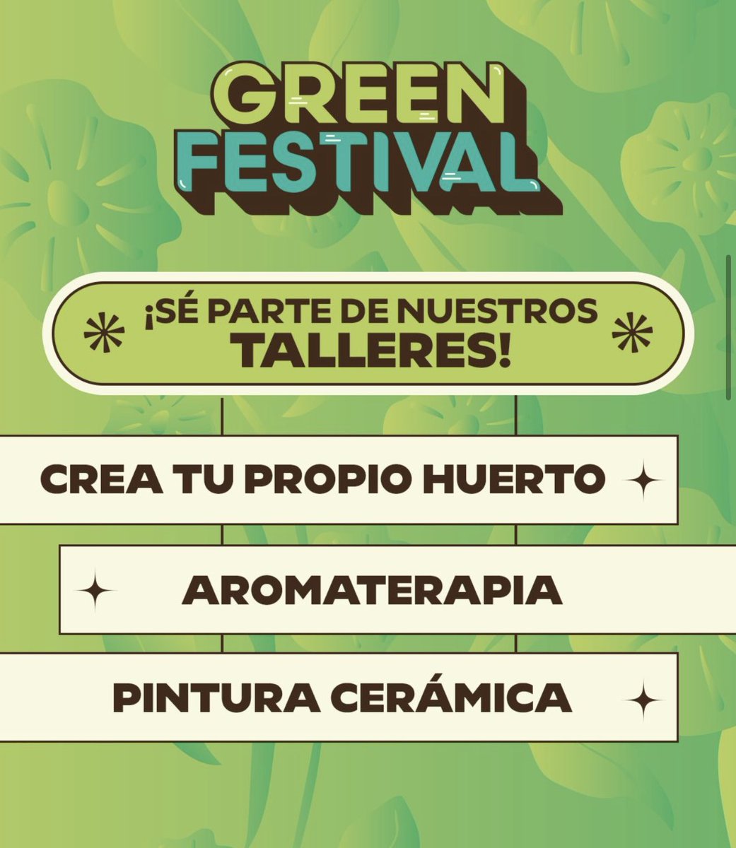 #GreenFestival de <a href="/GaleriasContigo/">Galerías</a> #SantaAnita llega este 22 de marzo presentado a <a href="/dldmexico/">DLD</a> <a href="/sofishmusic/">Fishita</a> <a href="/EspumasyT/">Espumas y Terciopelo</a> <a href="/SofiaStainer/">Sofia Stainer</a> y <a href="/mayansouls/">звездная пыль</a>