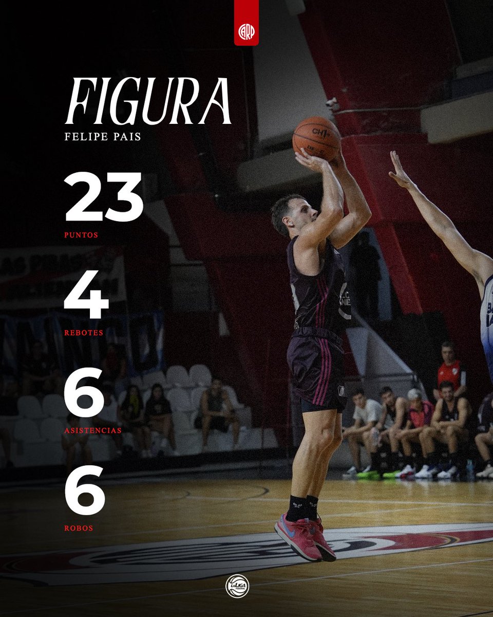 ⭐ @felipais, la #FiguraRiver del debut en la Liga Federal.