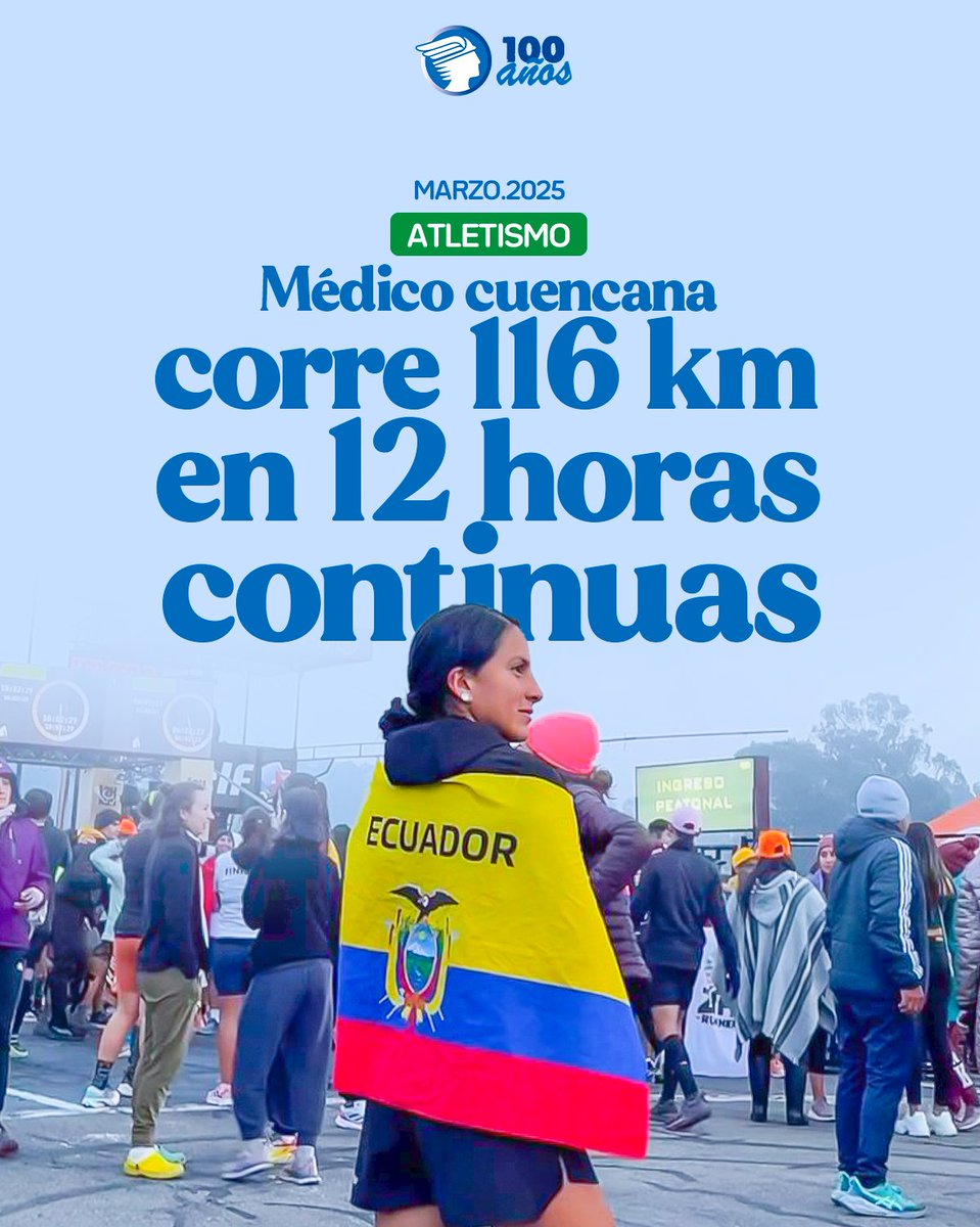 elmercurioec's tweet photo. 🇪🇨Pamela Alvarado, médico cuencana de 25 años, completó 116 km en 12 horas en el #EpicRun de Bogotá, ganando la categoría femenina: https://t.co/LT9JGSLnKc https://t.co/k2h07TbonM