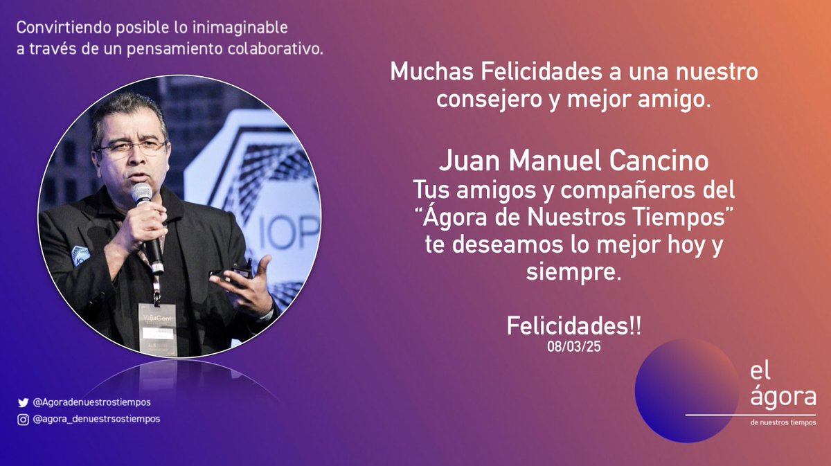 Muchas #Felicidades a nuestro #consejero y mejor #amigo Juan Manuel Cancino.