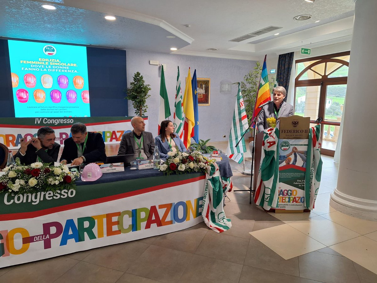 Eletti Luca Gintili Segretario Generale della Filca Cisl Agrigento Enna Caltanissetta e componenti Alexia Bolivo e Dathan Di Dio,ha chiuso i lavoratori il Segretario Nazionale della Filca Cisl Angelo Ribelli #ilcoraggiodellapartecipazione