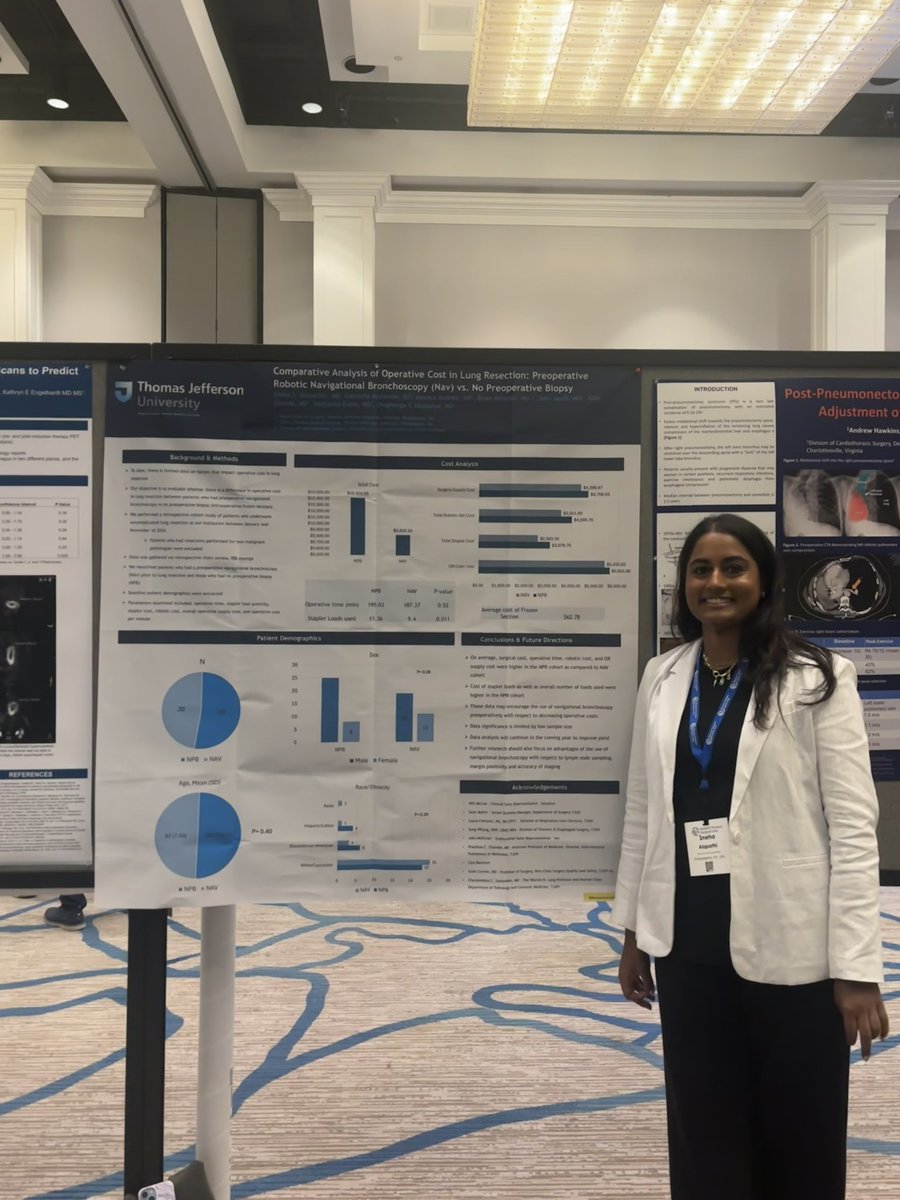 Sneha Alaparthi, MD (@s_alaparthi) on Twitter photo Another great showing for <a href="/JEFFsurgery/">Jefferson Surgery</a> and <a href="/okusanyamd/">Olugbenga Okusanya MD</a> lab 🫁 at #GTSC2025 ! Great opportunity to present posters, learn a lot, and spend some time in the sun ☀️
<a href="/ResearchAtJeff/">Jefferson Research</a> <a href="/NateEvansMD/">Nathaniel R. Evans III, MD</a> <a href="/IsheetaMadeka/">Isheeta Madeka, MD</a> <a href="/GenThorSurgClub/">General Thoracic Surgical Club</a> Another great showing for <a href="/JEFFsurgery/">Jefferson Surgery</a> and <a href="/okusanyamd/">Olugbenga Okusanya MD</a> lab 🫁 at #GTSC2025 ! Great opportunity to present posters, learn a lot, and spend some time in the sun ☀️
<a href="/ResearchAtJeff/">Jefferson Research</a> <a href="/NateEvansMD/">Nathaniel R. Evans III, MD</a> <a href="/IsheetaMadeka/">Isheeta Madeka, MD</a> <a href="/GenThorSurgClub/">General Thoracic Surgical Club</a>