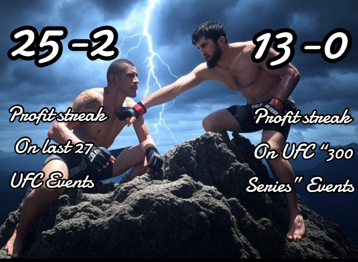 BrandonTheProf's tweet image. THE UFC KING IS BACK TONIGHT 👑
We have a 25-2 Profit Streak on the last 27 cards and have profited on all 13 UFC 300 Series Events‼️🤯
Tonight is UFC 313: Alex Pereira vs Magomed Ankalaev in T-Mobile Arena‼️
Anyone that LIKES+RTS this post will get my top play on the card‼️👀…