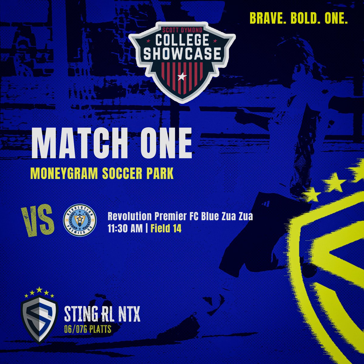 ⚡️Sting ECNL RL-NTX 06/07G is ready to showcase their talent at the 2025 Scott Dymond Showcase! Hey coaches, we would be thrilled if you would stop by and watch these players in action!

⏰ 11:30 AM
📍Moneygram Soccer Park | Field 14
🆚 Revolution Premier FC Blue Zua Zua