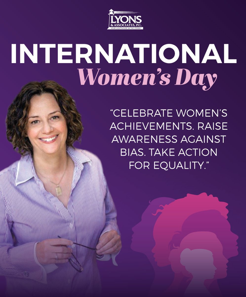 Happy International Women’s Day! Today, we celebrate the strength, resilience &amp; achievements of women everywhere. 💜 Founded by Theresa A. Lyons, Esq., MSW, our firm stands as a testament to women in leadership. Here’s to those who inspire &amp; break barriers! #IWD2024 #LyonsStrong