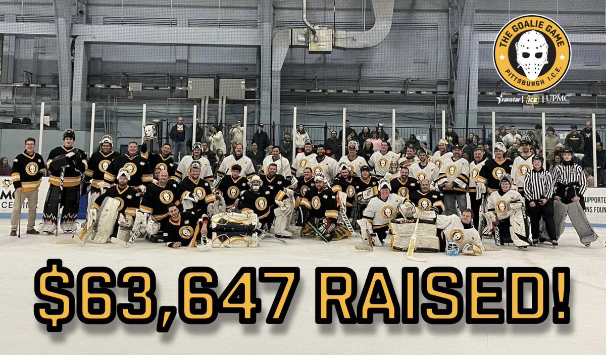 IcePittsburgh's tweet image. Our inaugural Goalie Game, presented by @UPMC and @TranstarTweets was a kick save and a beauty! Thank you again to everyone who played, supported, attended, and donated! #HockeyIsForEveryone ๐ค๐