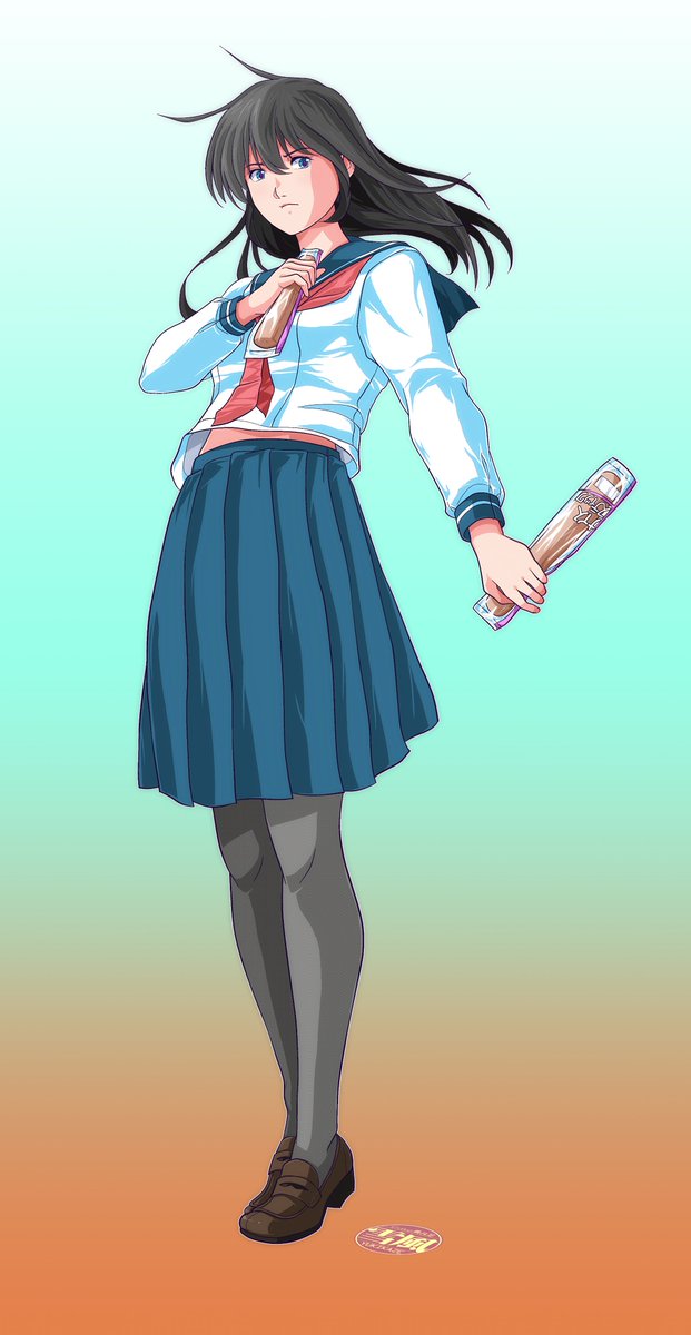 「#これを見た人はセーラー服をTLに放流しようSTUDIO勇み足のオリジナルカレン」|毛根要請・雪風のイラスト