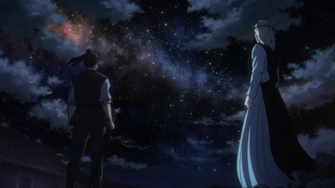 (チ。第24話)OP的新畫面… 奧克茲右手拿劍和巴德尼一起望向星空 不就是在畫「阿門」的那一夜嗎(泣