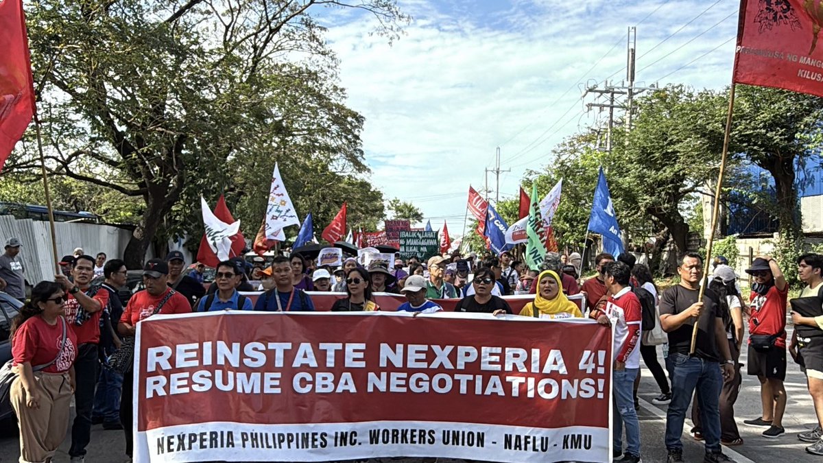 SALUDO SA DAKILANG WELGA NG MANGGAGAWA NG NEXPERIA! ITULOY ANG LABAN HANGGANG GANAP NA TAGUMPAY!

Sa kabila ng garapal na sabwatan ng Nexperia management at ng DOLE, magiting na itinaguyod ng manggagawa ng Nexperia ang kanilang welga. Tumigil ang produksyon sa loob ng 74 oras na