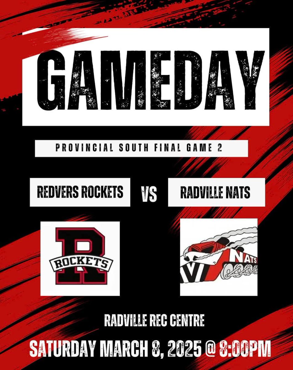 RedversRockets's tweet image. Game 2 vs the Radville Nats tonight in Radville. Rockets lead the series 1-0 #rocketshockey🚀
