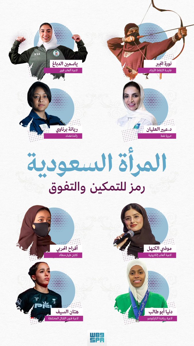 #انفوجرافيك_واس | المرأة السعودية تخطو بثقة نحو التميز.
#اليوم_العالمي_للمرأة | #واس_جودة_الحياة