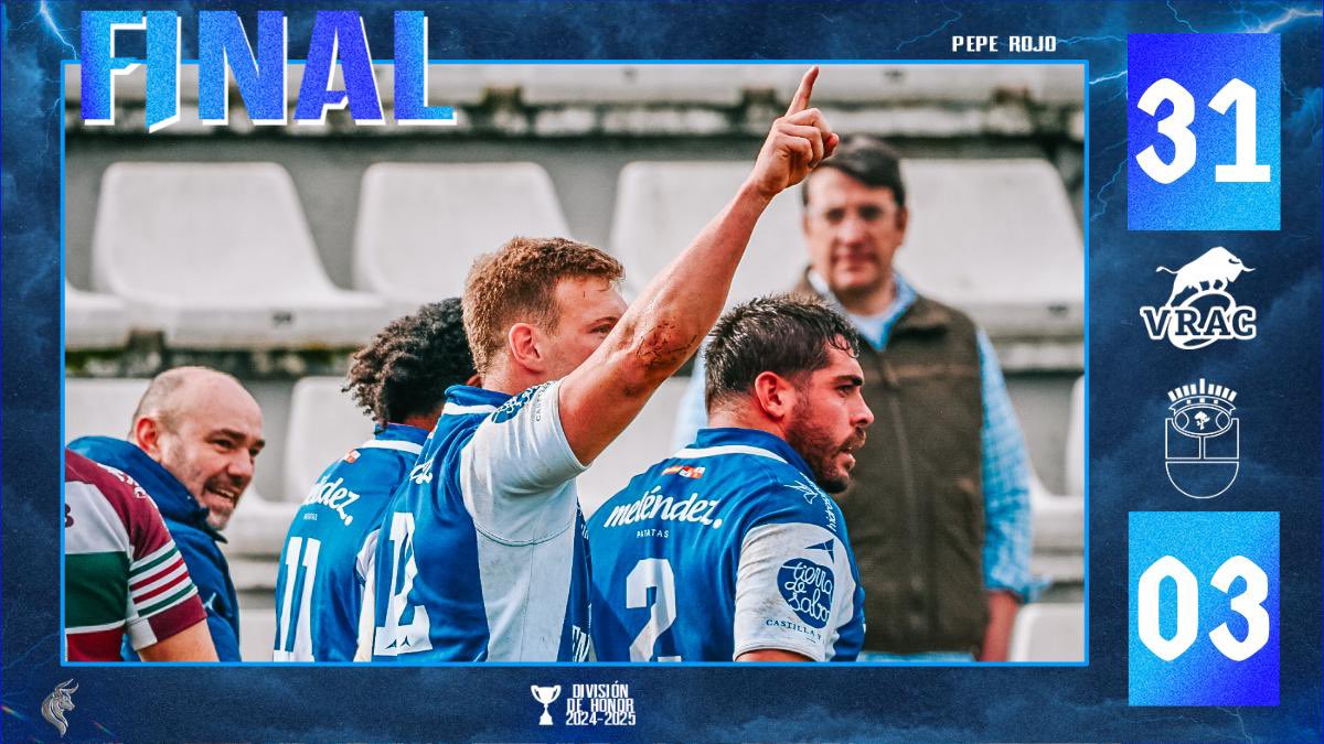 VRAC's tweet image. 🏉 ¡Final del partido en Pepe Rojo !

🔵 @VRAC  31-03 @AlcobendasRugby 

@quederap 💪💪💪