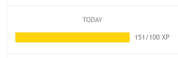 150 xp day after ages. I see so many of you nutheads, cracking 150 on the regular. I should stay consistent in posting here. You all are mad inspiring!