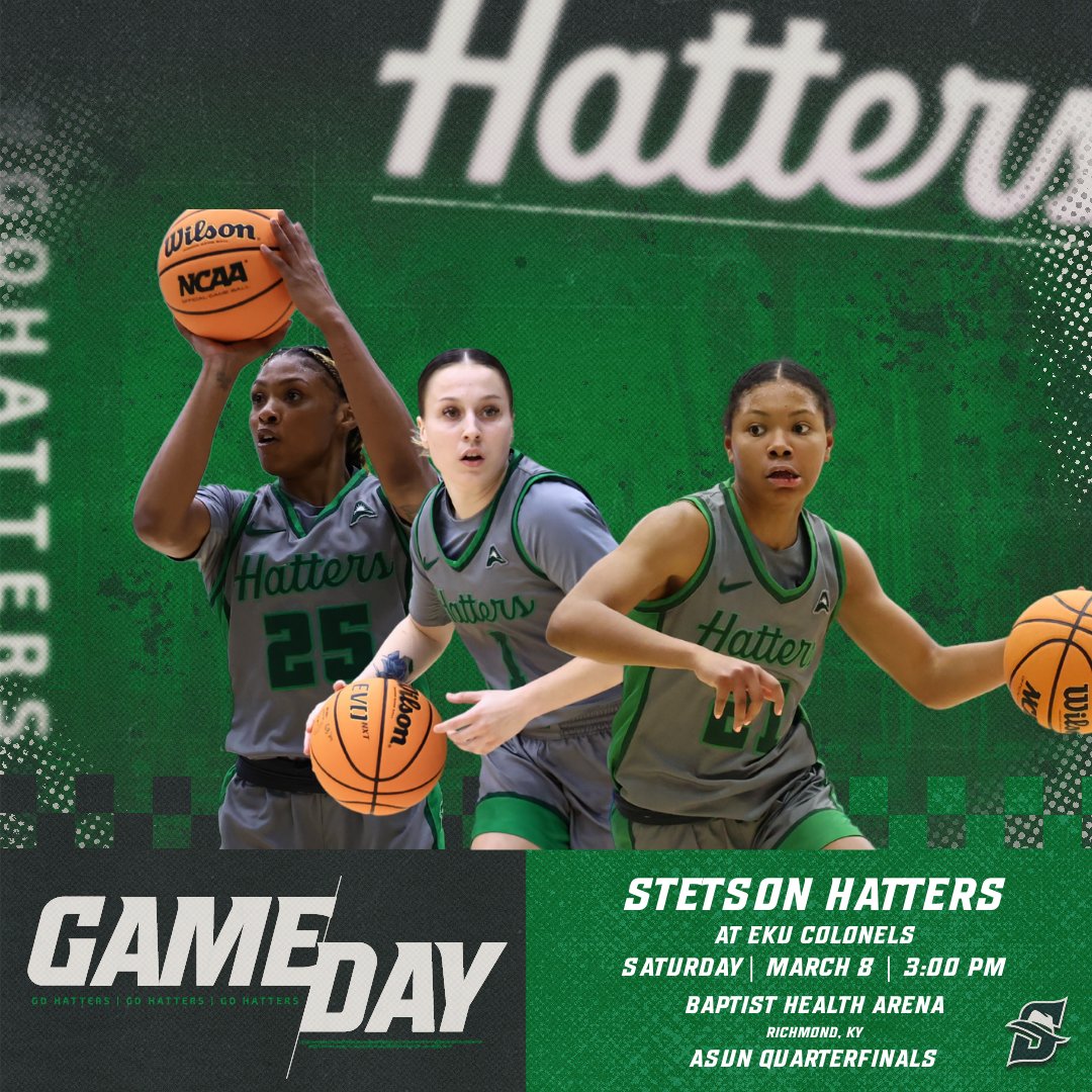 StetsonWBB (@stetsonwbb) on Twitter photo ASUN Quarterfinal!
π EKU Colonel
π Richmond, KY
π 3:00 PM
πΊ bit.ly/4hejuvn
π bit.ly/43yhwTp
#GoHatters | <a href="/StetsonHatters/">Stetson Hatters</a> ASUN Quarterfinal!
π EKU Colonel
π Richmond, KY
π 3:00 PM
πΊ bit.ly/4hejuvn
π bit.ly/43yhwTp
#GoHatters | <a href="/StetsonHatters/">Stetson Hatters</a>