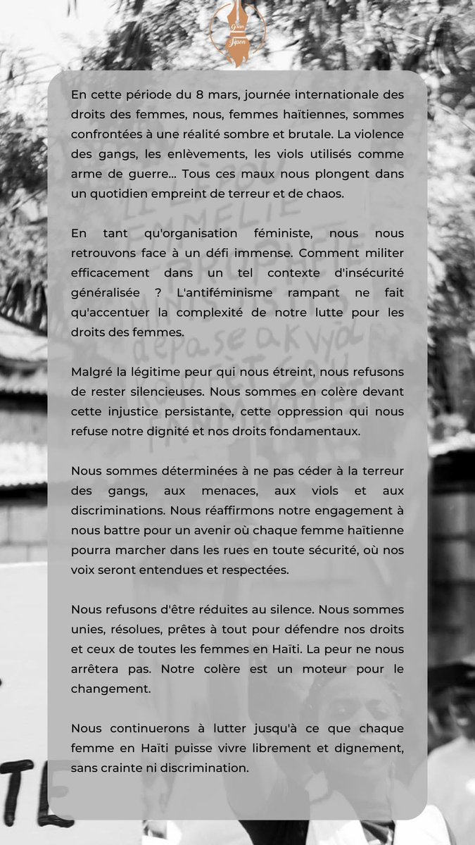 En tant qu'organisation féministe, nous nous retrouvons face à un défi immense. Comment militer efficacement dans un tel contexte d'insécurité généralisée ? L'antiféminisme rampant ne fait qu'accentuer la complexité de notre lutte pour les droits des femmes.