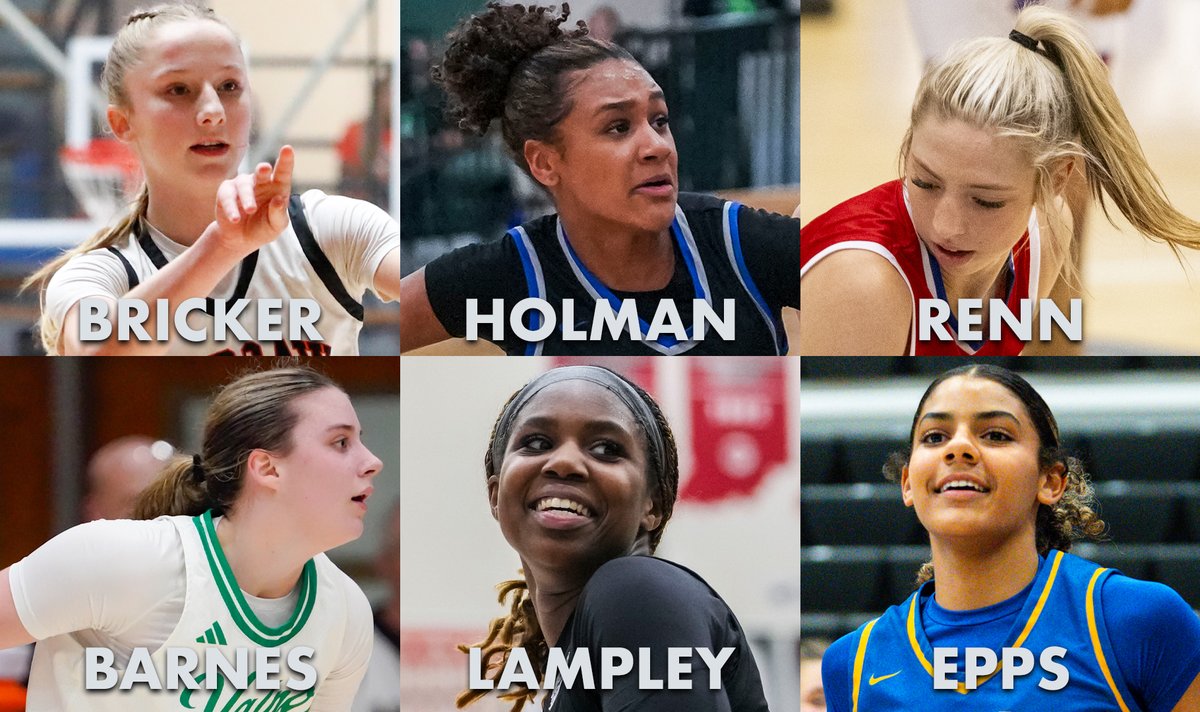 Brian_Haenchen's tweet image. BEHOLD! The 2025 Junior @indallstars!

🔗: indystar.com/story/sports/h…

Core group: @Warsaw_Tigers' @JoslynBricker10, @HSEAthletics' @KKennedyHolman, @SCHSGBB's @RennBrooklynn, @Spartytweets' @MyahEpps, @LCHSAthletics' @LolaLampley3 and @VHS_GirlsBball's @Lilli3Barnes.