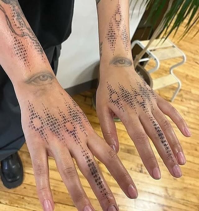 rogue's tweet photo. "Cybersigilism" tattoos, a combination of technology and symbols to create tribal-style designs https://t.co/1s4sa2iLyv