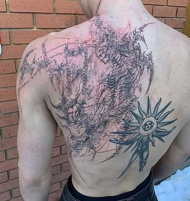 rogue's tweet photo. "Cybersigilism" tattoos, a combination of technology and symbols to create tribal-style designs https://t.co/1s4sa2iLyv