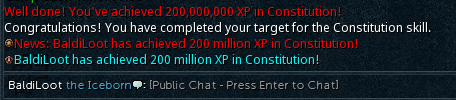Managed to snag another 200m skill. This is a bit of a freeby but still nice to get out the way